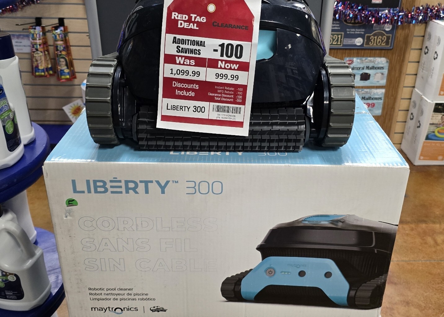 Dolphin Liberty 300 Cordless Robotic Pool Cleaner - Clearance — Clearance at Baker Pool & Spa